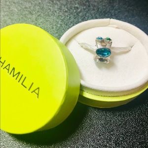 Splendid Marquis Green & Blue Swarovski Bead